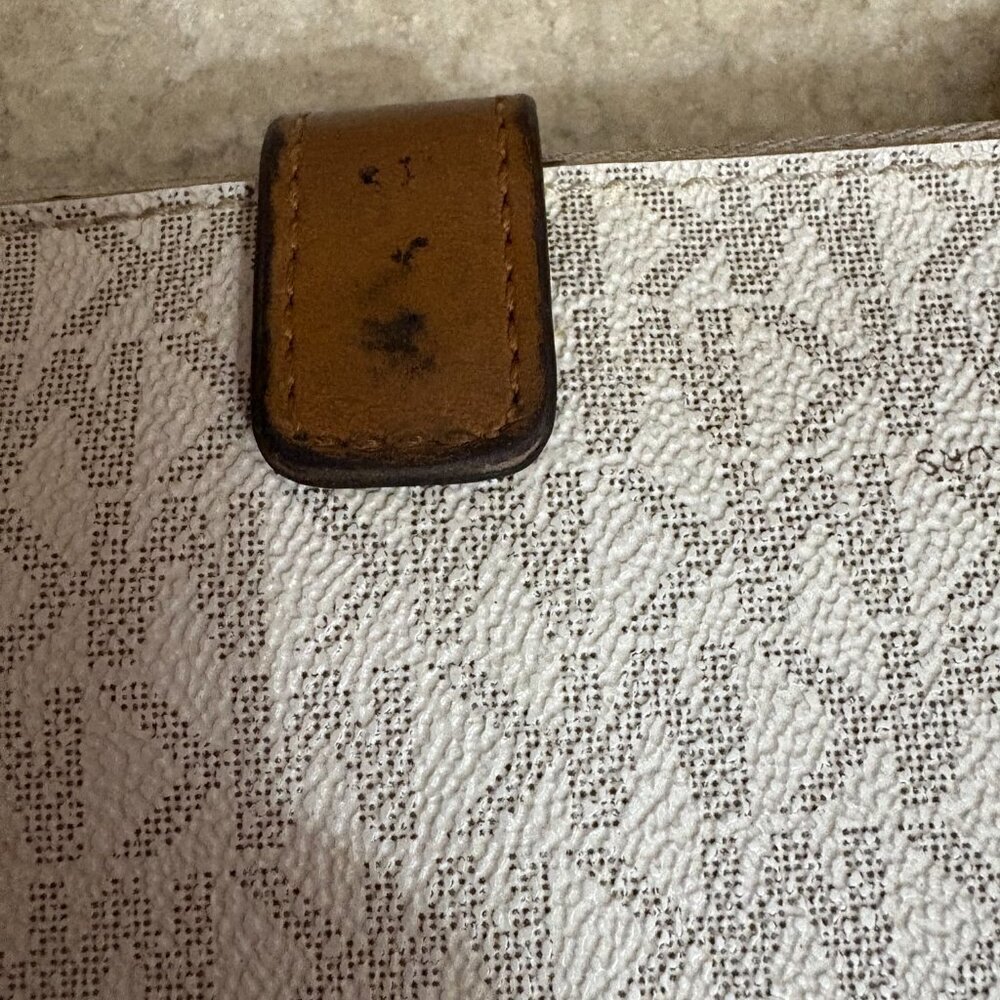 Michael Kors Jet Set Travel Large Wristlet Wallet – Brown MK Logo - Picture 4 of 16
